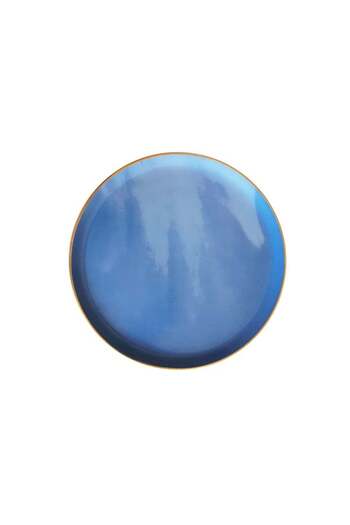 Porland Posh Blue Flat Plate 28 cm