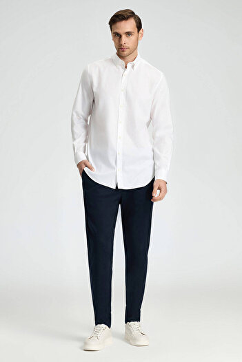 Hemington Pure Cotton White Thin Oxford Shirt