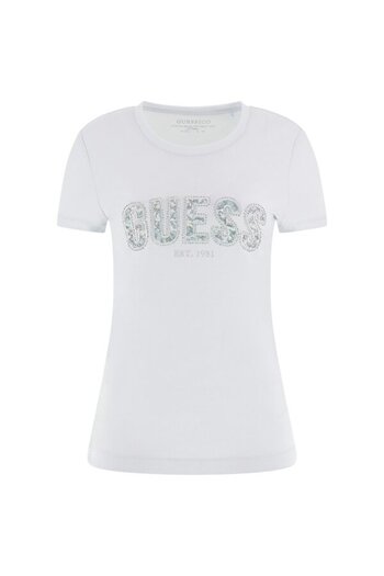 Guess Γυναικείο μπλουζάκι με λογότυπο Cn Ss Slim Fit