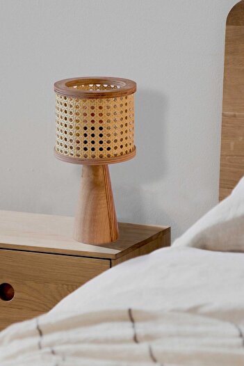 AHŞAP FABRİKASI Istanbul Series Mini Beyoğlu Wooden Lampshade with Hazeran