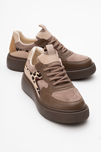LuviShoes Γυναικεία αθλητικά παπούτσια με καφέ σχέδιο AERE