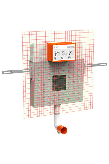 VitrA Rezervor WC incastrat 8cm, izolat, pentru vas WC pe pardoseală si lipit de perete, 3/6 lt