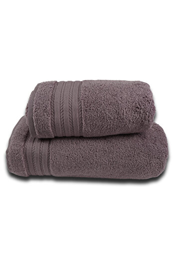 Class Home Collection Set of 2 absorbent  towels, 100% MicroCotton Jacquard, 580 gsm, 50x100 cm + 70x140 cm, Seneca, Lilac