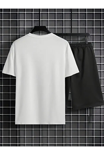 npLStore Unisex Large Size Printed T-Shirt and Shorts Bottom Top Set