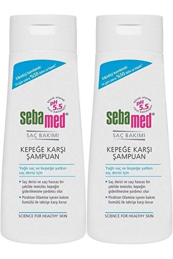 Sebamed Shampoo 400ml Anti-Dandruff and for Oily Hair Types (Set of 2)