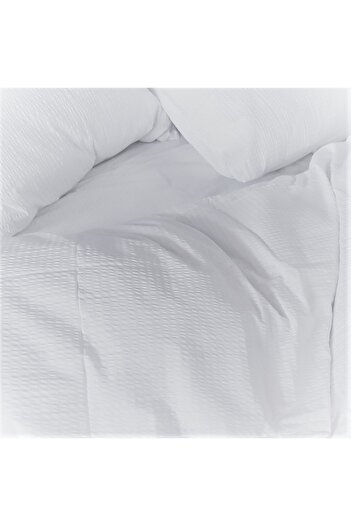 Kotonia Home Ranforce Crepe Bed Linen Set, white, for 2 people