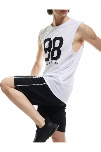 Koton Printed Crew Neck Sleeveless Athlete's Tank Top