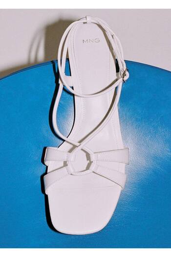MANGO Woman Combined Strap Heel Sandals