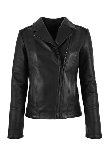 ALİN Opal Genuine Leather Jacket Black Women's Size Measurements Visual