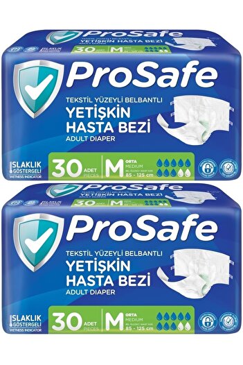 PROSAFE Adult Waistband Patient Cloth Medium Size 60 Pcs (2Pk*30)