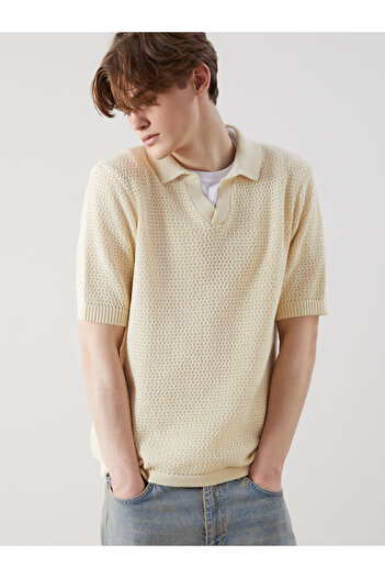 LC Waikiki Polo Neck Short Sleeve Men's Knitwear Sweater
