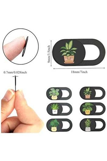 HALAMODO 6PCS Webcam Cover, Ultra Thin Camera Cover Slide, 7mm thick netblock, Cute Privacy Protection, with