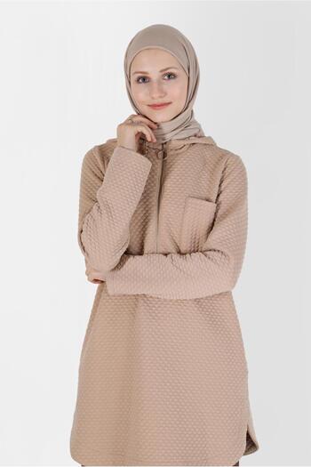 Alvina POCKET DETAIL HOODED QUILTED TUNIC 42373