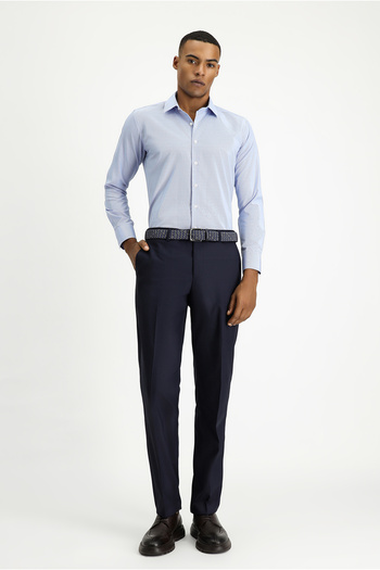 Kiğılı Памучна тениска с дълги ръкави Slim Fit с класически принт за лесно гладене