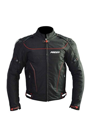 Prosev 186 Leather Knitted Motorcycle Jacket