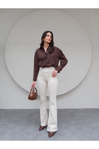 ESRAHELVACI Beige Flared Jeans