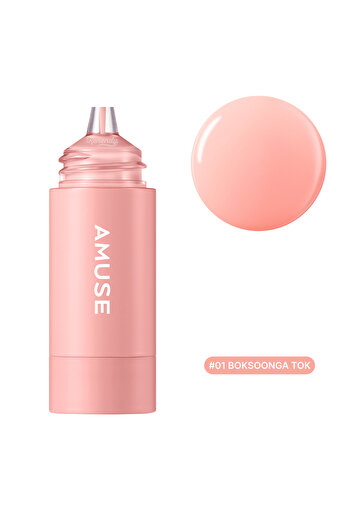 Amuse Cheek Tok Tok - Protein ve Peptitli 12 Saat Kalıcı Kadife Dokulu Allık 5.5ml #01 BOKSOONGA TOK