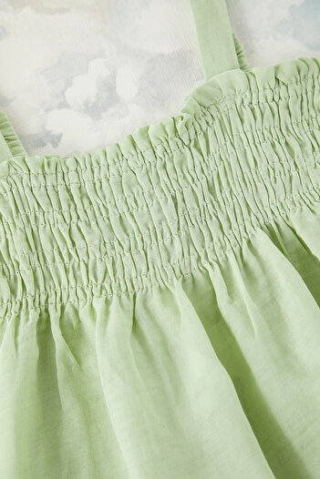 TRENDYOLKIDS Mint Color Plain Knitted Set - Bottom-Top Set Tkdss25Au00063