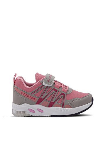 Slazenger Elips Unisex Kids Sneaker Shoes Gray / Pink