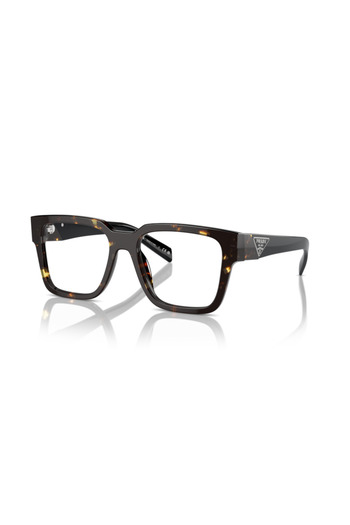 Prada Man Square Eyeglasses- Pr 08zv - Lense Size:52mm - Tortoise Black Malt