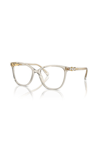 Swarovski Woman Square Eyeglasses- Sk 2020 - Lense Size:52mm - Transparent Beige