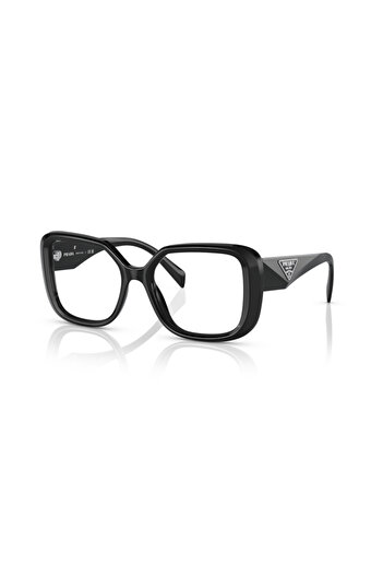 Prada Woman Square Eyeglasses- Pr 10zv - Lense Size:51mm - Black