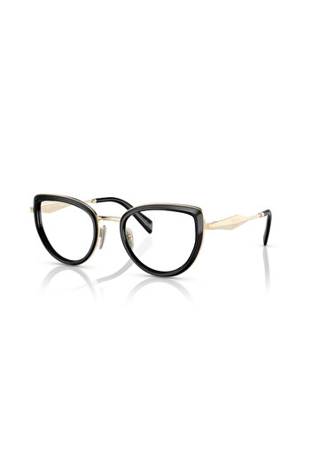 Prada Woman Pillow Eyeglasses- Pr 54zv - Lense Size:49mm - Black