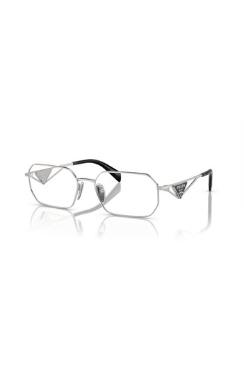 Prada Woman Irregular Eyeglasses- Pr A53v - Lense Size:56mm - Silver