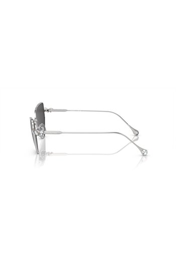 Swarovski Woman Irregular Sunglasses- Sk 7011 - Lense Size:56mm - Silver