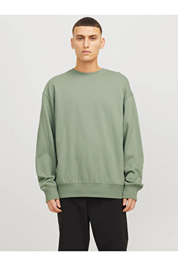 Jack & Jones Men's Crew Neck Solid Color Sweatshirt 12257853