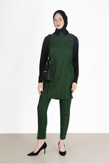 Alvina BELDEN BELTED BUTTON DETAILED DOUBLE PANTSET 42187