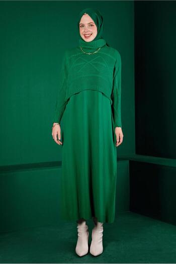 Alvina FISHER COLLAR SELF PATTERNED KNITWEAR DRESS 43204
