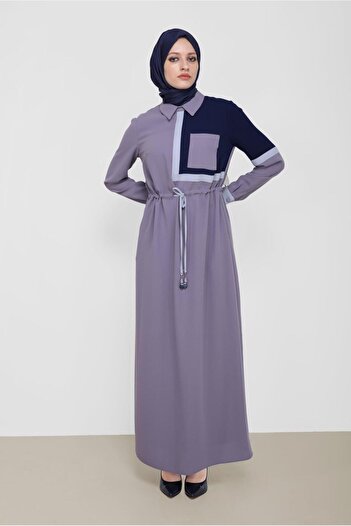 Alvina 3-COLOR CREPE DRESS WITH BANDED WAIST 42219