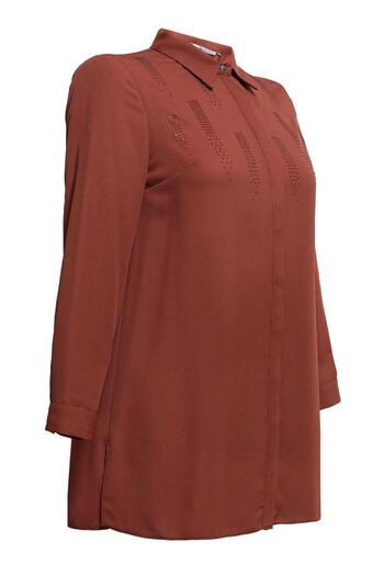 Alvina Large Size Stone Detailed Tunic 20397