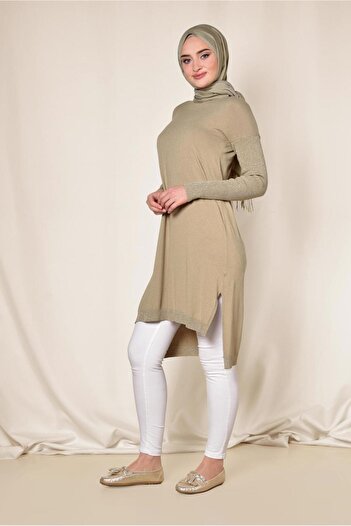 Alvina Silvery Tunic with Side Slips 4523