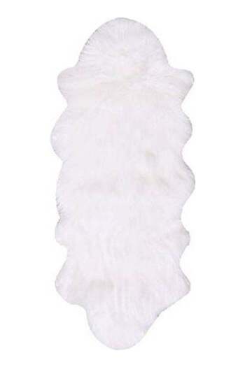 Comfy Long Fur Carpet  white 70x180cm