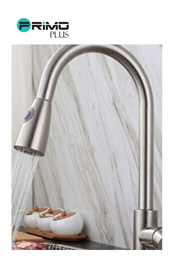Primo Plus 2 Spraying Mode Sink Faucet Silver, Pull Out Kitchen Faucets With 2 Spray Modes Silver