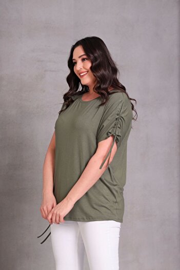 aytemas Sleeve Skirt Drawstring Blouse