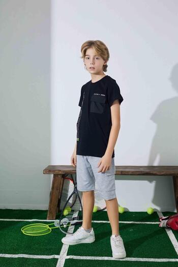 RAPAPA Boy's Summer Combed Cotton Bottom Top Shorts Set 3962S-63