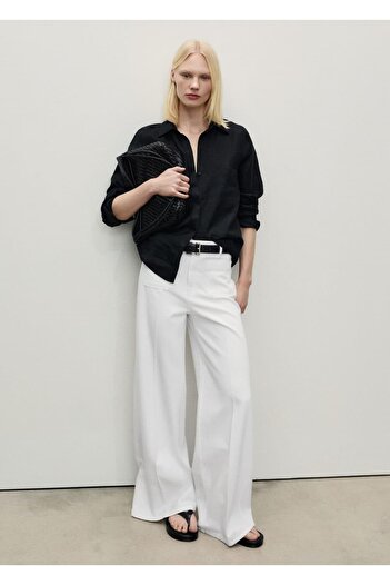 MANGO Woman Blugi wideleg cu nasturi
