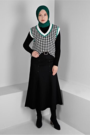 Alvina SCRATCH PATTERNED KNIT SUEVETER 43144