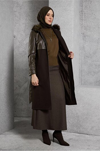 Alvina Hooded and Belted Coat 90553