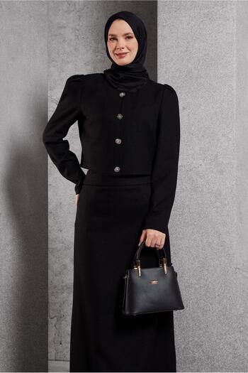 Alvina 45278 Model Buttoned Skirt Set