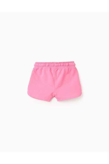 Ziddy Pack of 2 Drawstring Shorts for Baby Girls, White/Pink