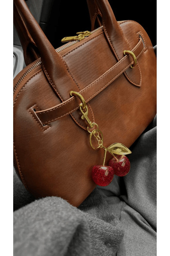 stainles steel Red Cherry Bag Charm/ Accessory/ Keychain