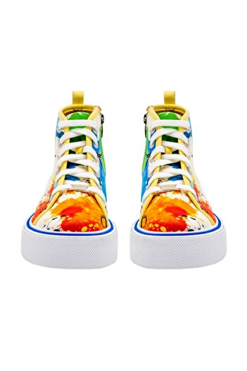 Vario Renkli Desenli Kalın Taban Günlük Kadın Sneaker Multıcolor A3757