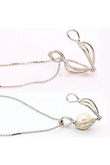 Vitastyle Colorful Oyster Inside Steel Necklace with Pearl