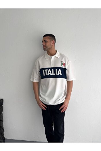 İLKCET MODA Μπλουζάκι Italia Embroidery Unisex Oversize