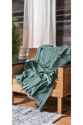 ZADE HOME Ponponlu Triko Tv-Battaniyesi 130 X 160 Cm Şal Ve Koltuk Için Kullanabilirsin Şal  Triko