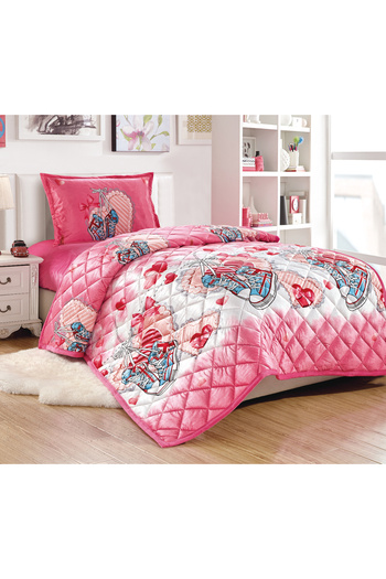 Sleep Night Kids Velvet Comforter Set 3 Pcs Single Size 150 X 200 Cm with bed sheet and pillow case